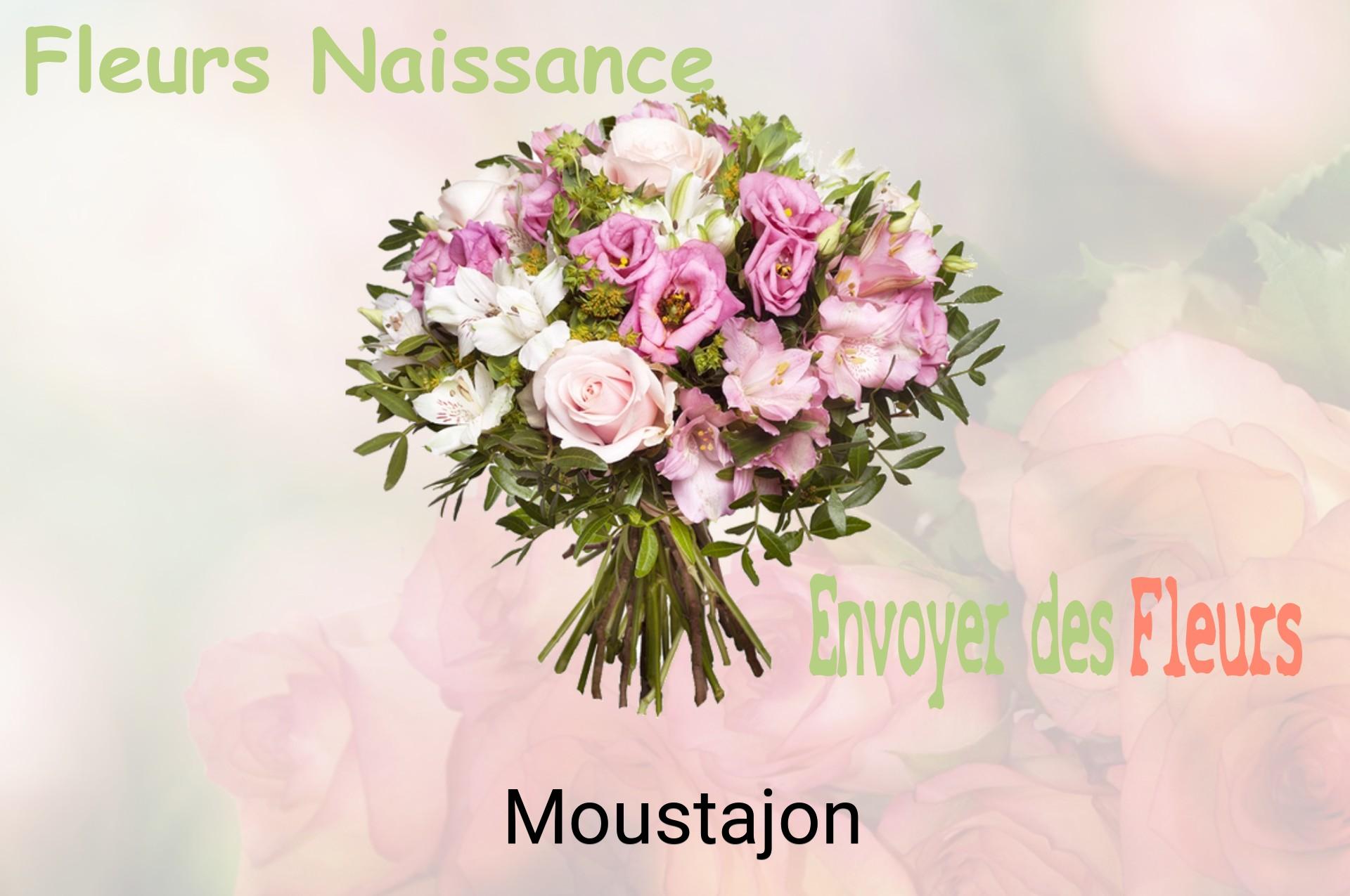 Bouquet de fleurs de naissance livré à Moustajon
