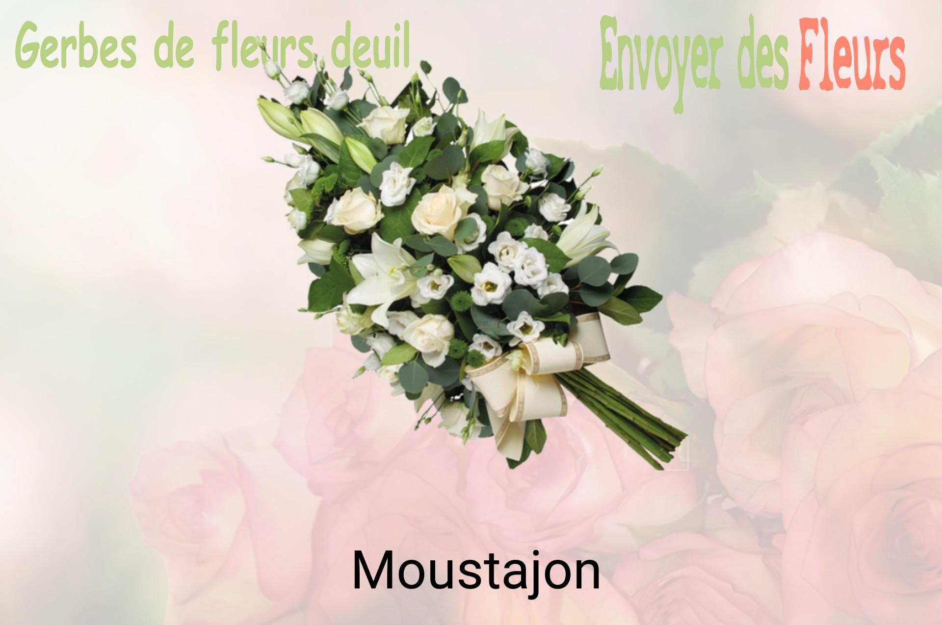 Gerbe de fleurs de deuil livrée à Moustajon